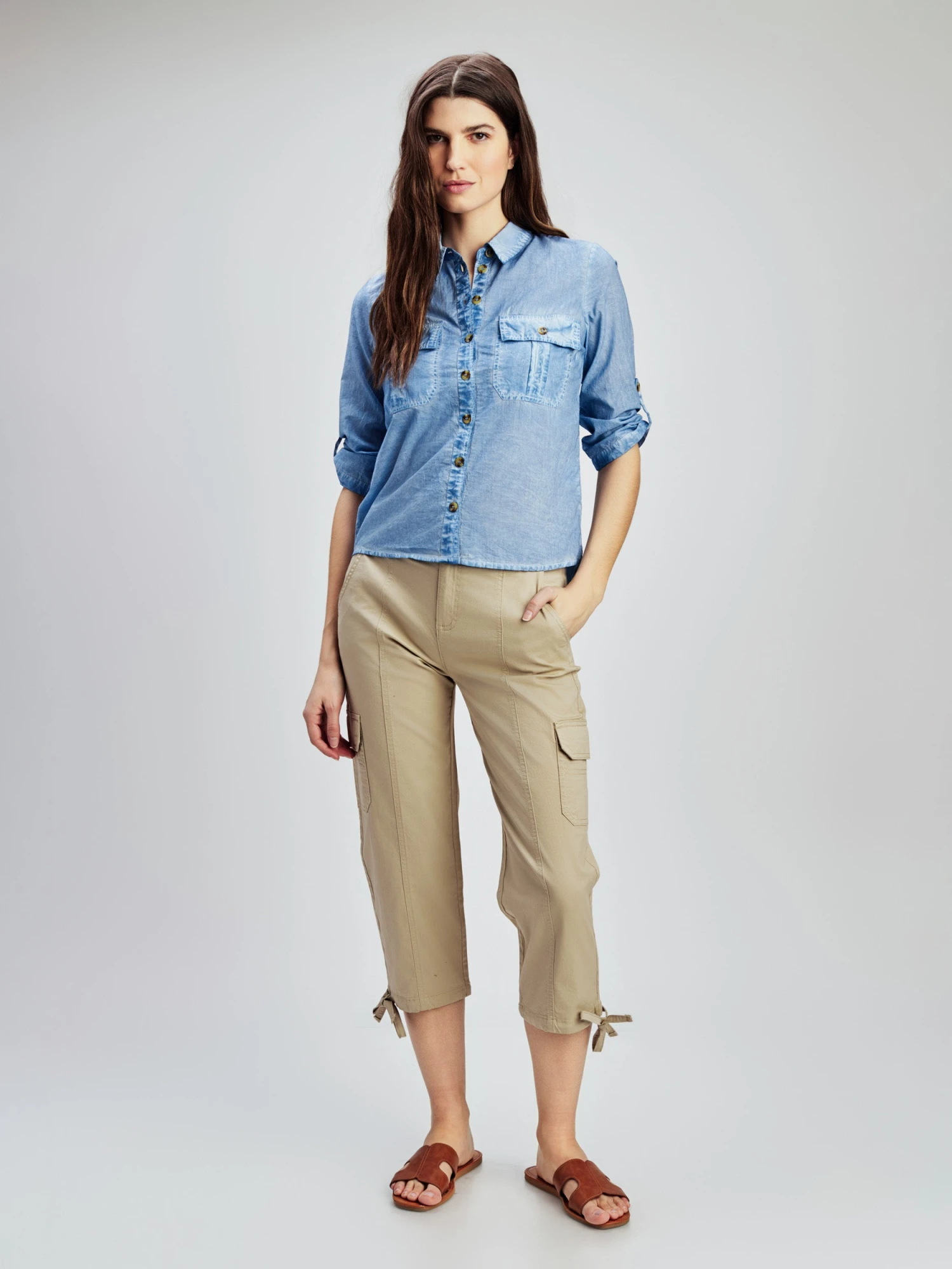 Tunique Semi-ajustée à Manches 3/4 Avec Boutons - Image 5