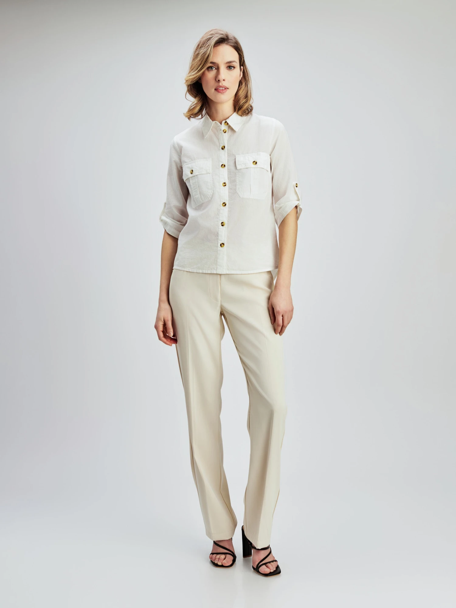 Tunique Semi-ajustée à Manches 3/4 Avec Boutons - Image 9