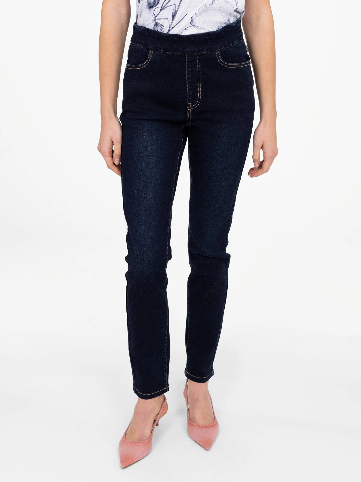 Jean Skinny à Taille Haute à Enfiler - Image 2