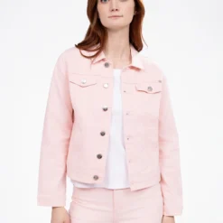 Veste En Denim Semi-ajustée à Manches Longues