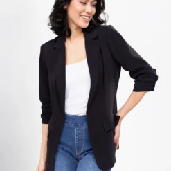 Veston Semi Ajusté à Manches 3/4