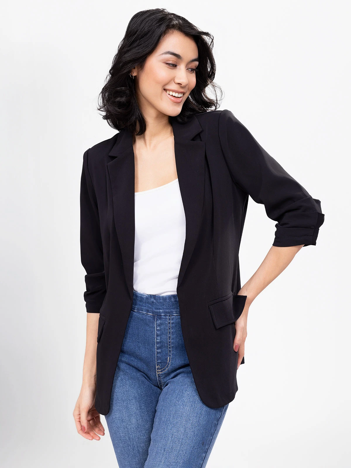 Veston Semi Ajusté à Manches 3/4