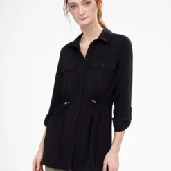 Tunique à Manches Longues Avec Boutons