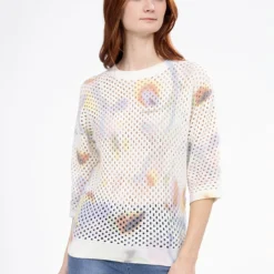 Chandail En Tricot Ample à Manches 3/4