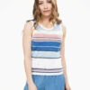 Débardeur à Rayures En Crochet