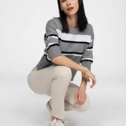 Chandail Semi-ajusté à Manches 3/4