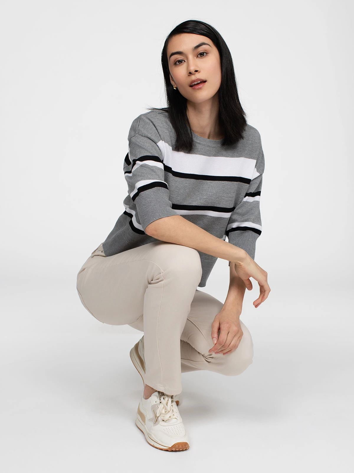 Chandail Semi-ajusté à Manches 3/4