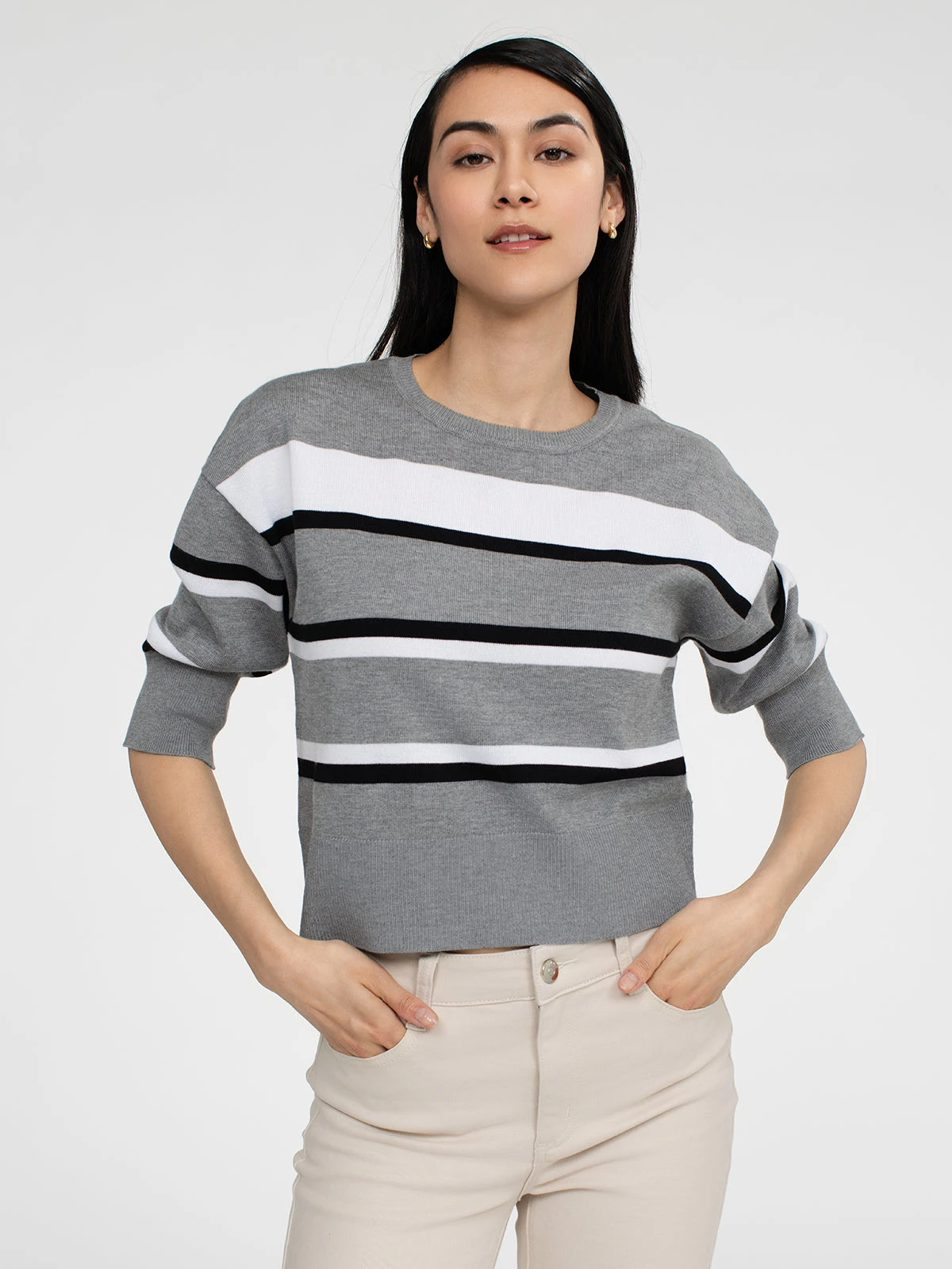 Chandail Semi-ajusté à Manches 3/4 - Image 2