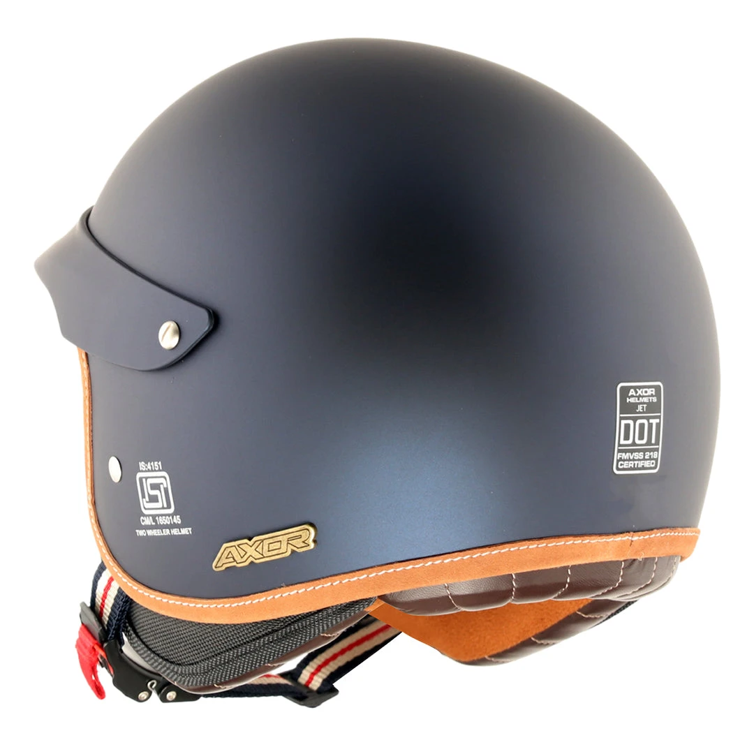 Retro Jet West Helmet With Peak - Image 12