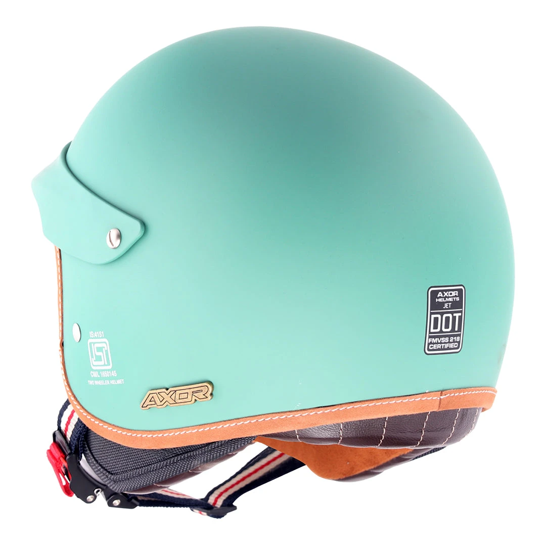 Retro Jet West Helmet With Peak - Image 4
