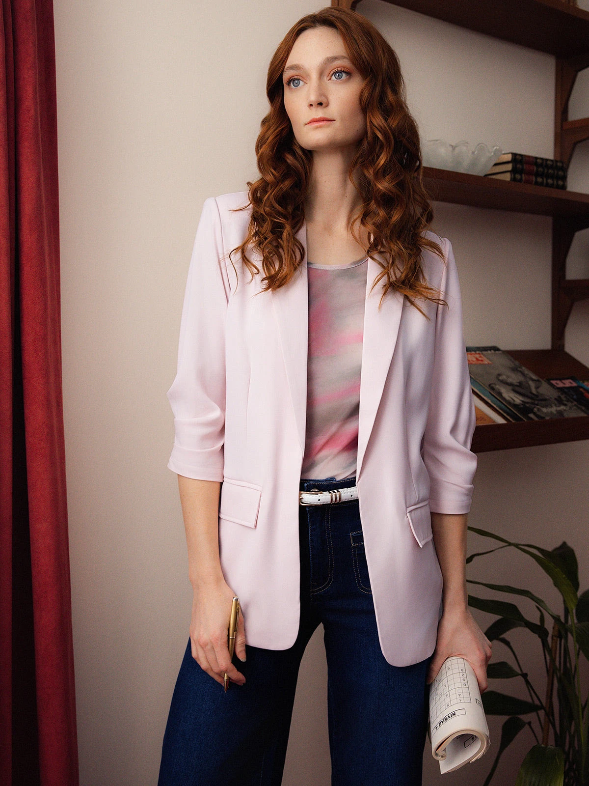 Veston Semi Ajusté à Manches 3/4 - Image 5