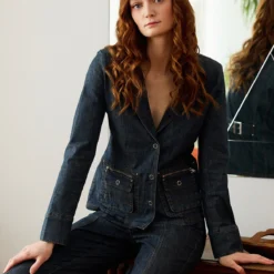 Veste Semi Ajustée à Manches Longues