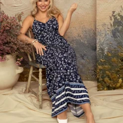 Robe Maxi évasée En Tricot